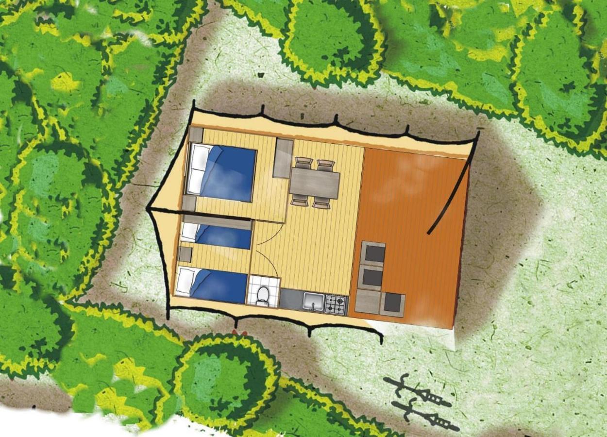 Glamping Les Arbres, Luxe Safaritent Met Zwembad Cronat Eksteriør bilde