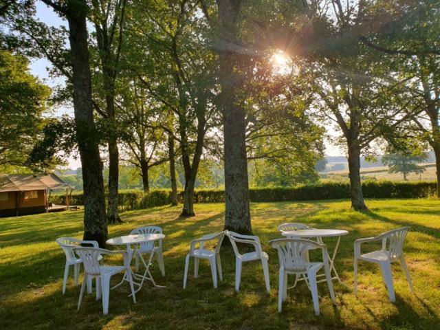Glamping Les Arbres, Luxe Safaritent Met Zwembad Cronat Eksteriør bilde